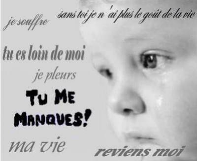 si tu par je seré tro triste...